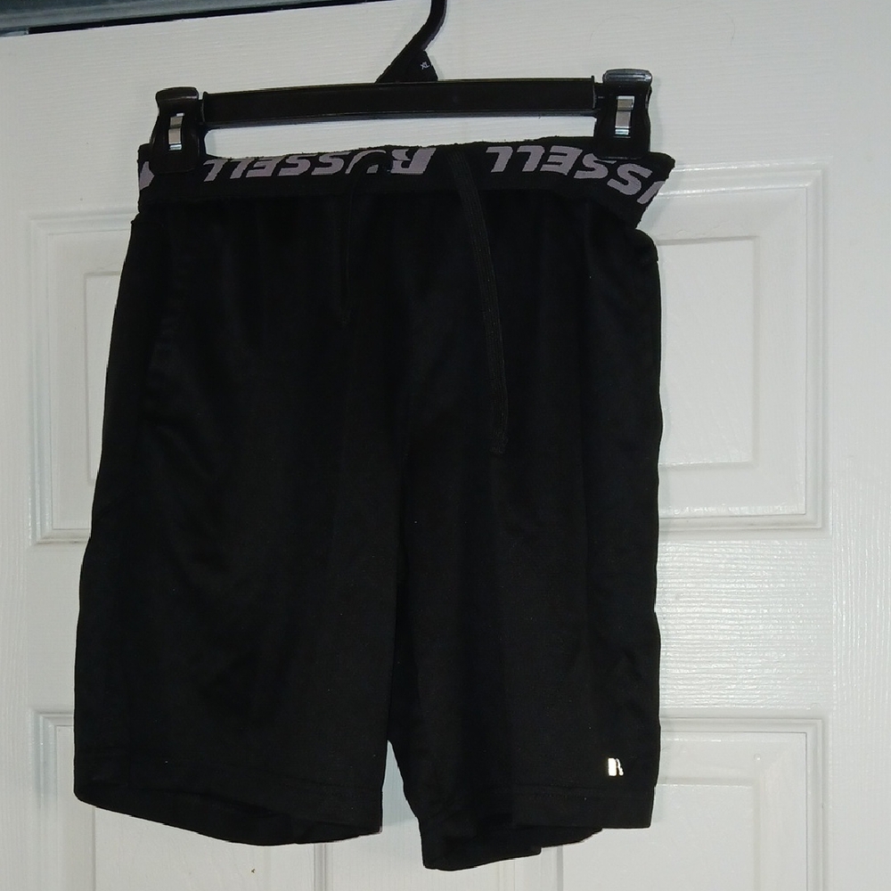 Russell Athletic Black Athletic Shorts Moisture-Wicking